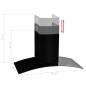 vidaXL Campana extractora pared 90 cm acero inoxidable 756 m³/h negro vidaXL Campana extractora pared 90 cm acero inoxidable 756 m³/h negro