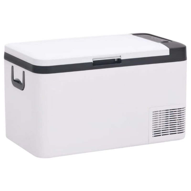 vidaXL Nevera con asa PP y PE negro y blanco 18 L vidaXL Nevera con asa PP y PE negro y blanco 18 L