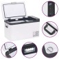 vidaXL Nevera con asa PP y PE negro y blanco 18 L vidaXL Nevera con asa PP y PE negro y blanco 18 L
