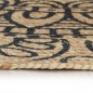vidaXL Alfombra de yute tejida a mano estampado azul oscuro 90 cm