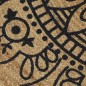 vidaXL Alfombra de yute tejida a mano estampado azul oscuro 90 cm
