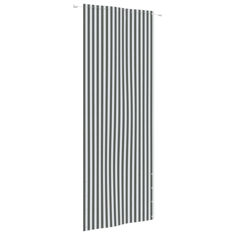 vidaXL Toldo para balcón tela oxford gris antracita blanco 80x240 cm