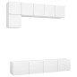 vidaXL Set de muebles de salón TV 5 piezas madera de ingeniería blanco