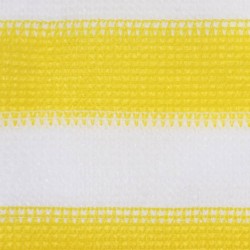 vidaXL Toldo para balcón HDPE amarillo y blanco 120x400 cm
