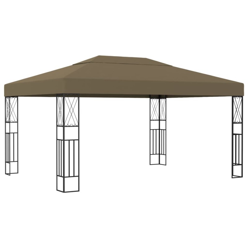vidaXL Cenador de tela gris taupé 3x4 m vidaXL Cenador de tela gris taupé 3x4 m