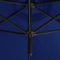 vidaXL Sombrilla doble con palo de acero azul 600 cm vidaXL Sombrilla doble con palo de acero azul 600 cm
