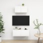 vidaXL Set de muebles de salón TV 2 piezas madera de ingeniería blanco vidaXL Set de muebles de salón TV 2 piezas madera de ingeniería blanco