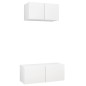 vidaXL Set de muebles de salón TV 2 piezas madera de ingeniería blanco vidaXL Set de muebles de salón TV 2 piezas madera de ingeniería blanco