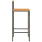 vidaXL Taburetes altos 4 uds madera de acacia y ratán sintético gris vidaXL Taburetes altos 4 uds madera de acacia y ratán sintético gris