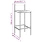 vidaXL Taburetes altos 4 uds madera de acacia y ratán sintético gris vidaXL Taburetes altos 4 uds madera de acacia y ratán sintético gris