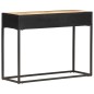 vidaXL Mesa consola de madera de mango rugosa 100x35x75 cm vidaXL Mesa consola de madera de mango rugosa 100x35x75 cm