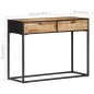 vidaXL Mesa consola de madera de mango rugosa 100x35x75 cm vidaXL Mesa consola de madera de mango rugosa 100x35x75 cm