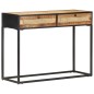 vidaXL Mesa consola de madera de mango rugosa 100x35x75 cm vidaXL Mesa consola de madera de mango rugosa 100x35x75 cm