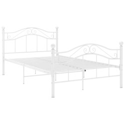 vidaXL Estructura de cama de metal blanco 120x200 cm