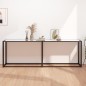vidaXL Mesa consola vidrio templado mármol blanco 220x35x75,5 cm vidaXL Mesa consola vidrio templado mármol blanco 220x35x75,5 cm
