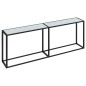 vidaXL Mesa consola vidrio templado mármol blanco 220x35x75,5 cm vidaXL Mesa consola vidrio templado mármol blanco 220x35x75,5 cm