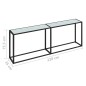 vidaXL Mesa consola vidrio templado mármol blanco 220x35x75,5 cm vidaXL Mesa consola vidrio templado mármol blanco 220x35x75,5 cm