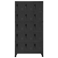 vidaXL Taquilla de acero gris antracita 90x40x180 cm