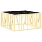 vidaXL Mesa de centro de acero inoxidable y vidrio dorada 80x80x40 cm vidaXL Mesa de centro de acero inoxidable y vidrio dorada 80x80x40 cm