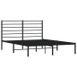 vidaXL Estructura de cama con cabecero metal negro 150x200 cm vidaXL Estructura de cama con cabecero metal negro 150x200 cm