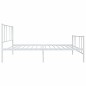 vidaXL Estructura cama metal cabecero y pie de cama blanca 100x190 cm vidaXL Estructura cama metal cabecero y pie de cama blanca 100x190 cm