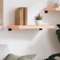 vidaXL Estante de pared madera maciza roble sin tratar 60x30x(2-6) cm