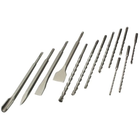 Brüder Mannesmann Set brocas de taladro y cincel SDS-Plus 12588 13 uds