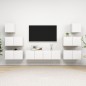 vidaXL Set de mueble para TV de 8 piezas madera contrachapada blanco vidaXL Set de mueble para TV de 8 piezas madera contrachapada blanco