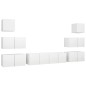 vidaXL Set de mueble para TV de 8 piezas madera contrachapada blanco vidaXL Set de mueble para TV de 8 piezas madera contrachapada blanco