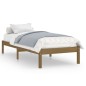 vidaXL Estructura de cama madera maciza marrón miel 75x190 cm