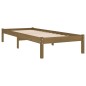 vidaXL Estructura de cama madera maciza marrón miel 75x190 cm