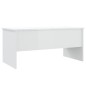 vidaXL Mesa de centro contrachapada blanco brillo 102x50,5x46,5 cm vidaXL Mesa de centro contrachapada blanco brillo 102x50,5x46,5 cm