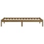vidaXL Estructura de cama madera maciza marrón miel 75x190 cm