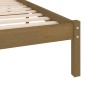 vidaXL Estructura de cama madera maciza marrón miel 75x190 cm