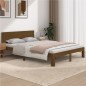 vidaXL Estructura de cama madera maciza marrón miel 150x200 cm