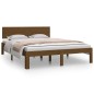 vidaXL Estructura de cama madera maciza marrón miel 150x200 cm