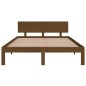 vidaXL Estructura de cama madera maciza marrón miel 150x200 cm