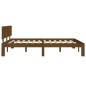 vidaXL Estructura de cama madera maciza marrón miel 150x200 cm