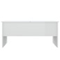 vidaXL Mesa de centro contrachapada blanco brillo 102x50,5x46,5 cm vidaXL Mesa de centro contrachapada blanco brillo 102x50,5x46,5 cm