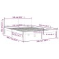 vidaXL Estructura de cama madera maciza marrón miel 150x200 cm