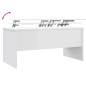 vidaXL Mesa de centro contrachapada blanco brillo 102x50,5x46,5 cm vidaXL Mesa de centro contrachapada blanco brillo 102x50,5x46,5 cm