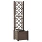 vidaXL Jardinera con enrejado PP moca 43x43x142 cm vidaXL Jardinera con enrejado PP moca 43x43x142 cm