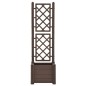 vidaXL Jardinera con enrejado PP moca 43x43x142 cm vidaXL Jardinera con enrejado PP moca 43x43x142 cm