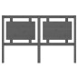 vidaXL Cabecero de cama madera maciza de pino gris 155,5x4x100 cm