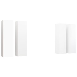 vidaXL Muebles de salón 4 uds madera ingeniería blanco 30,5x30x110 cm