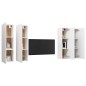 vidaXL Muebles de salón 4 uds madera ingeniería blanco 30,5x30x110 cm