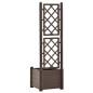 vidaXL Jardinera con enrejado PP moca 43x43x142 cm vidaXL Jardinera con enrejado PP moca 43x43x142 cm