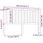 vidaXL Cabecero de cama madera maciza de pino gris 156x6x101 cm vidaXL Cabecero de cama madera maciza de pino gris 156x6x101 cm