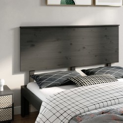 vidaXL Cabecero de cama madera maciza de pino gris 154x6x82,5 cm