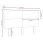 vidaXL Cabecero de cama madera maciza de pino gris 154x6x82,5 cm vidaXL Cabecero de cama madera maciza de pino gris 154x6x82,5 cm